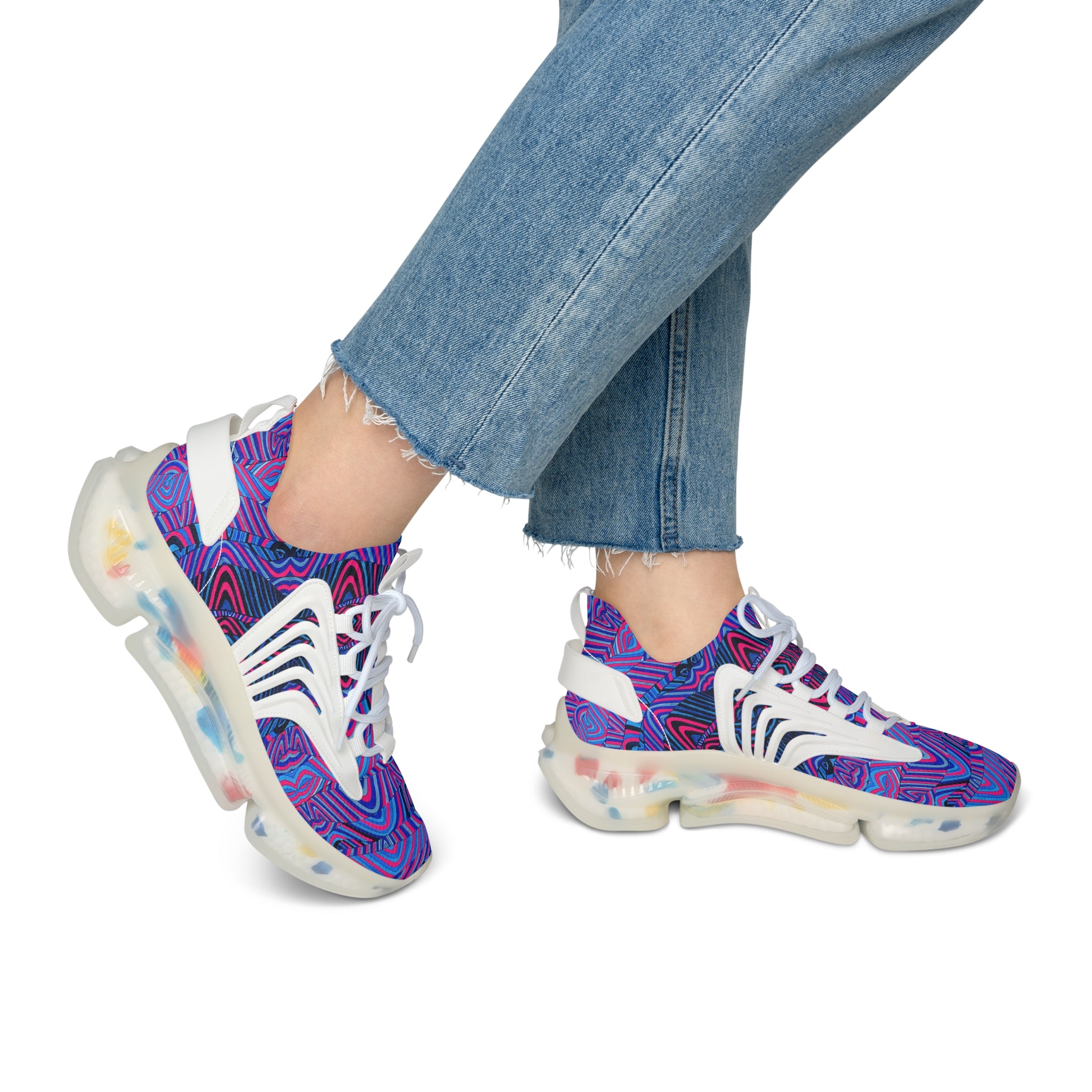 Hot Pink Sonic OTT Women's Mesh Knit Sneakers