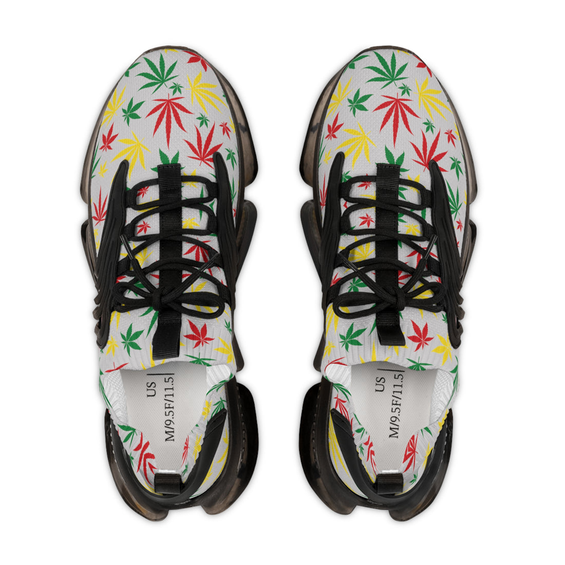 Slate Tropical Rasta Toned Men's Mesh Knit Sneakers