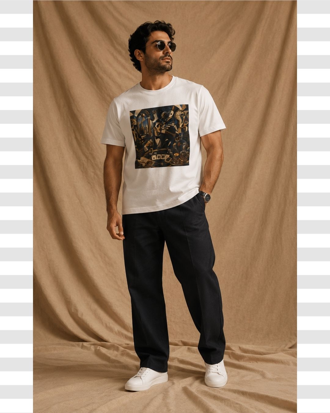 A Gentleman’s Gambit -Artistic Luxury Vibe Cotton T-Shirt For Men