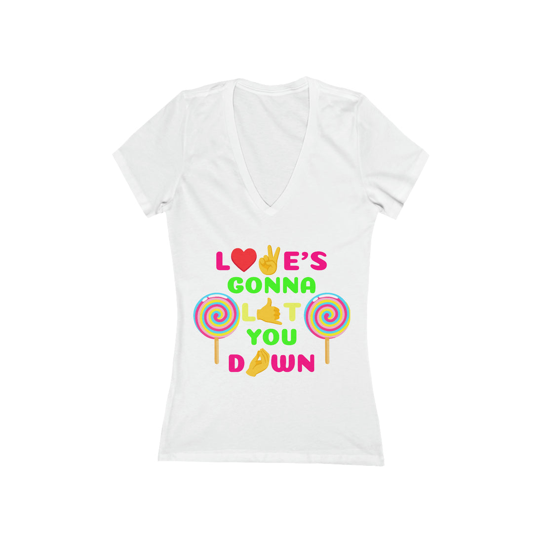 Women's Jersey Love Down V-Neck Tee