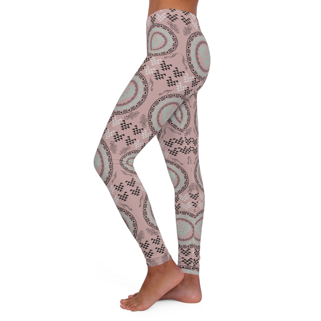 Taupe lion head Spandex Leggings