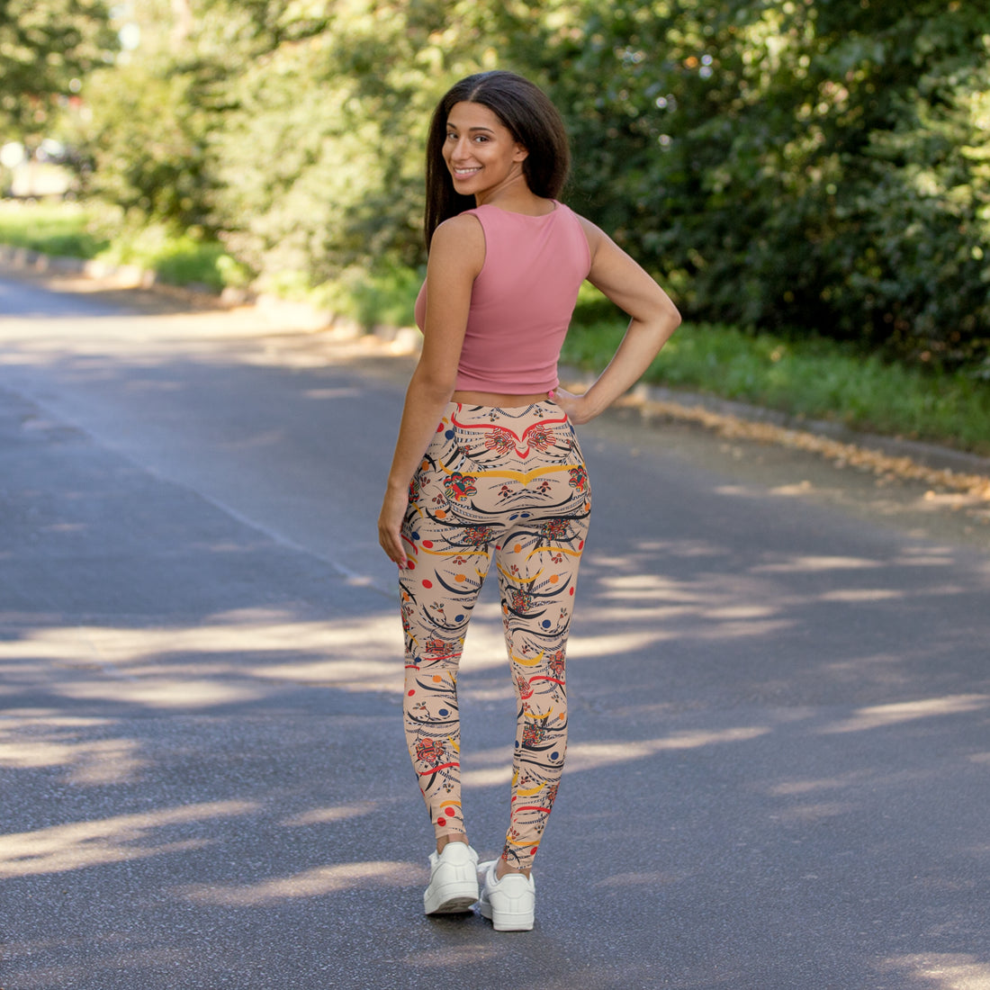 Nude Wilderness Print Spandex Leggings