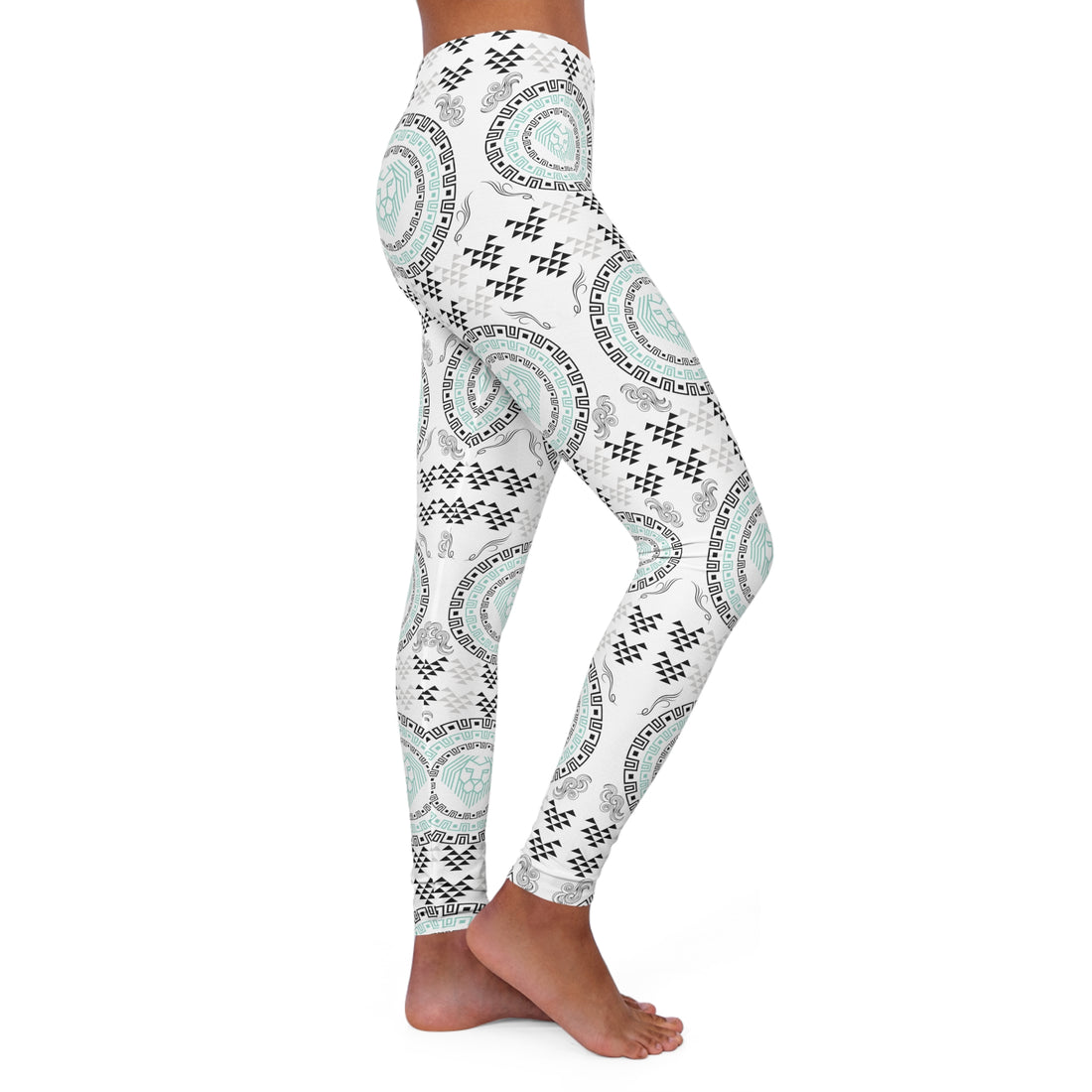 White lion head Spandex Leggings