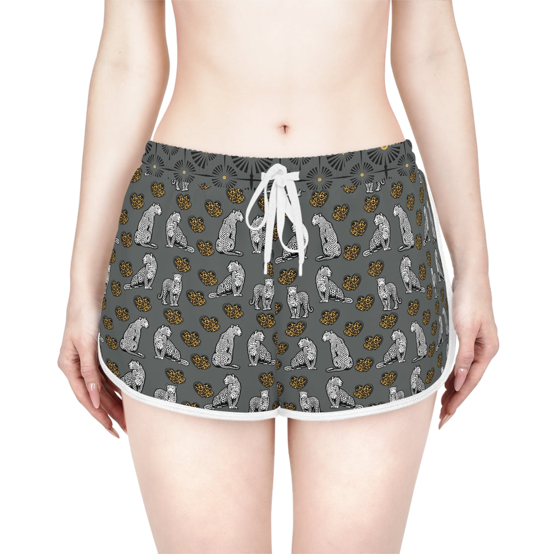 Ash Cheetah Hearts Relaxed Shorts