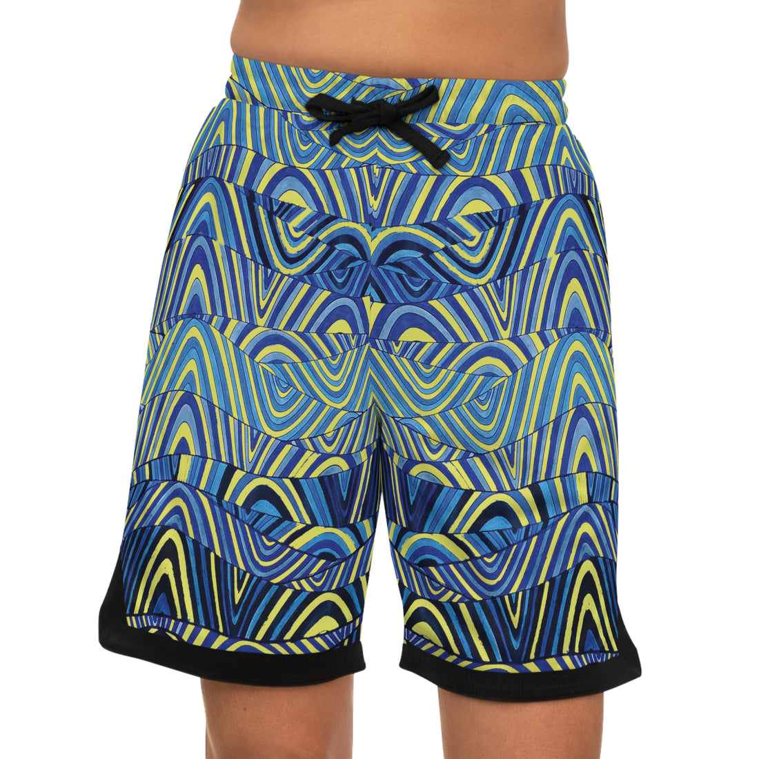 Canary Sonic Basketball Rib Shorts (AOP)