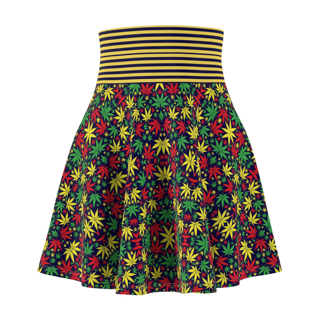 Ink Tropical Rasta Toned Skater Skirt