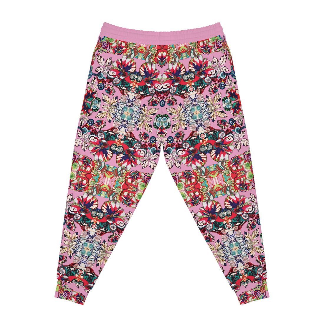 Muted Pink Graphic Floral Pop AOP Joggers