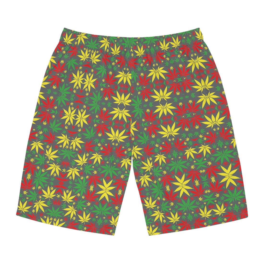 Grey Rasta Toned Men's Board Shorts (AOP)