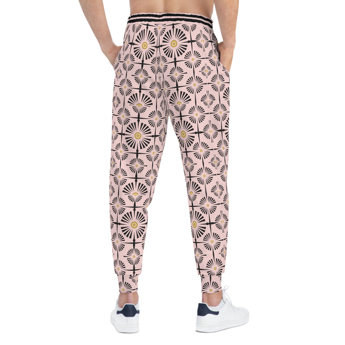 Pale Pink Wheels & Spokes Print Unisex Joggers