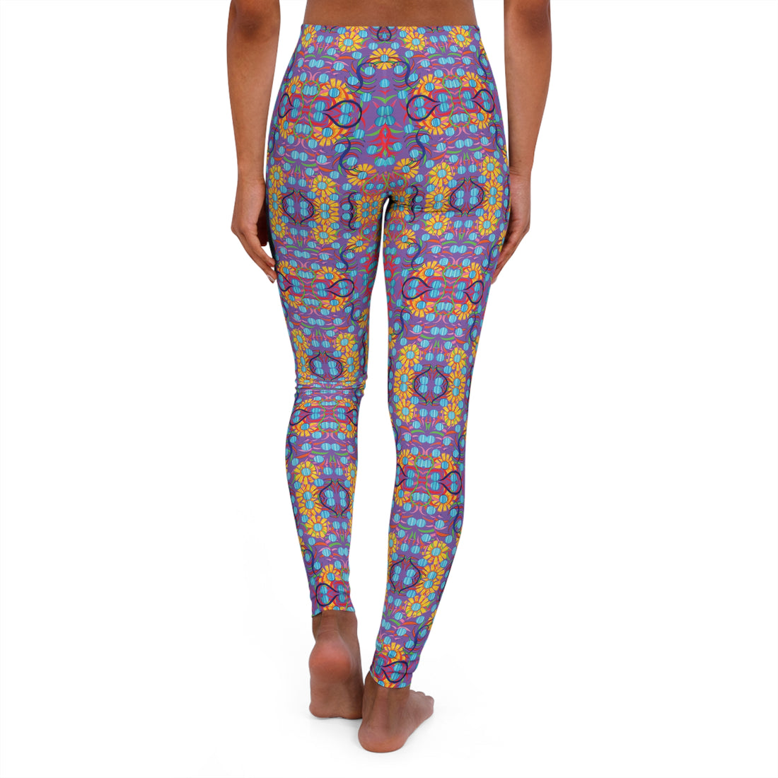 Pearl Purple Sunflower Spandex Leggings