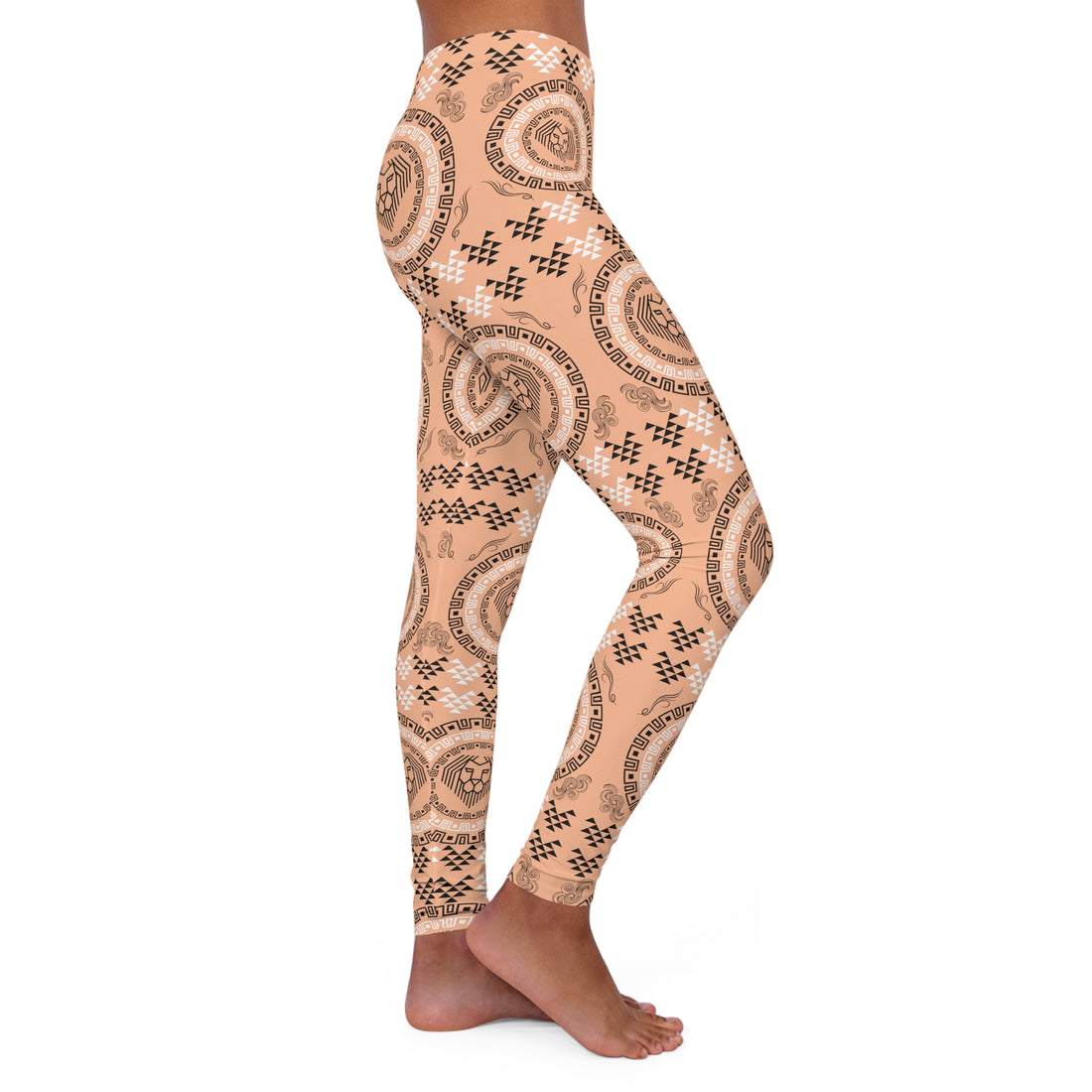 Peach lion head Spandex Leggings