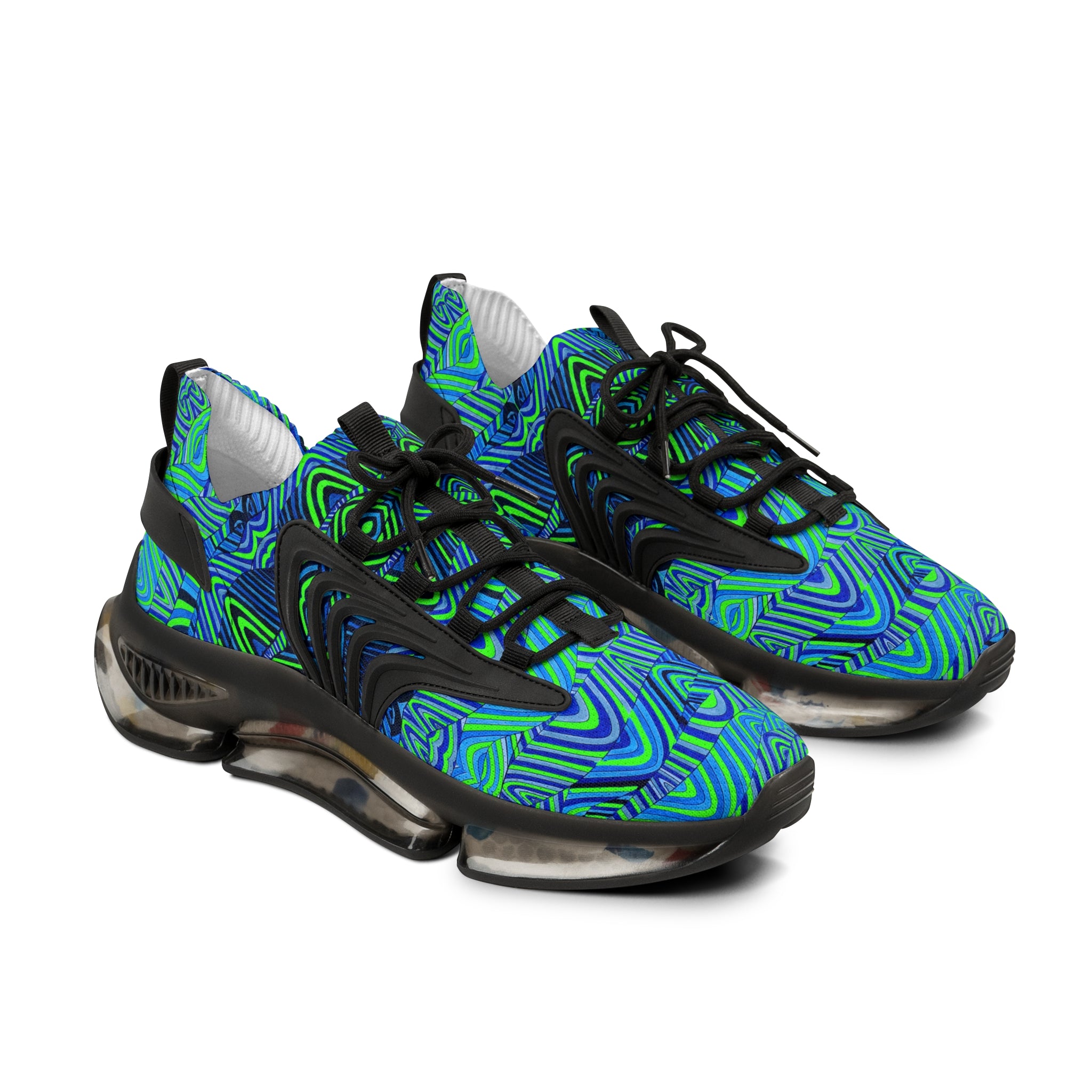 Neon Green Sonic OTT Men's Mesh Knit Sneakers