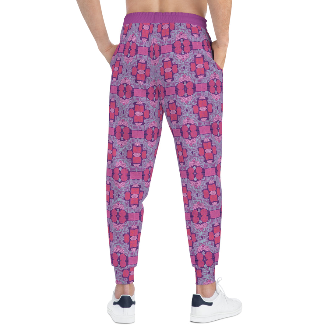 Lilac Bloom Geometric Print Unisex Joggers