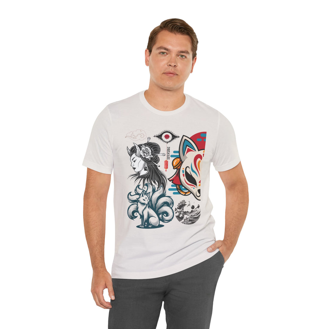 Japanese Kitsune Unisex Jersey Tee