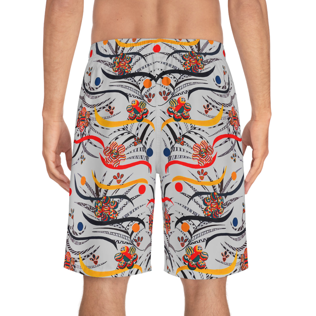 Slate Wilderness Print Men's Board Shorts (AOP)