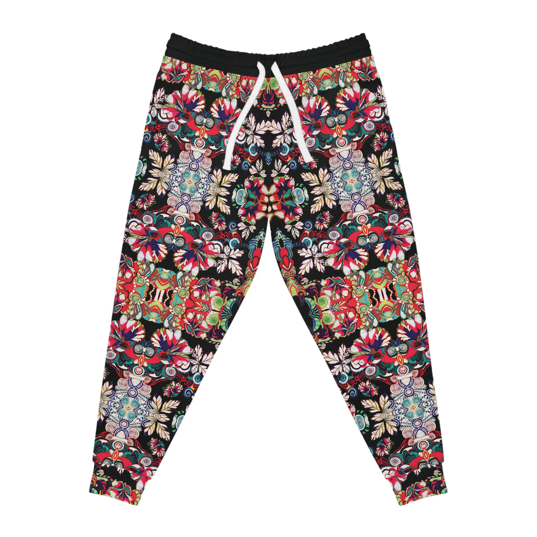 Black Graphic Floral Pop AOP Joggers