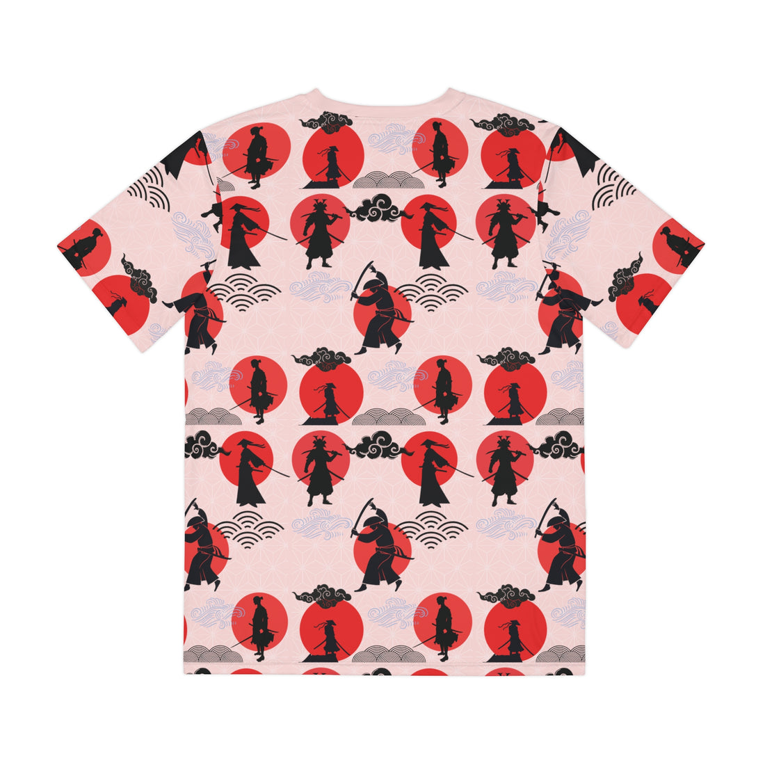 Pale Pink Samurai Men's Polyester Tee (AOP)