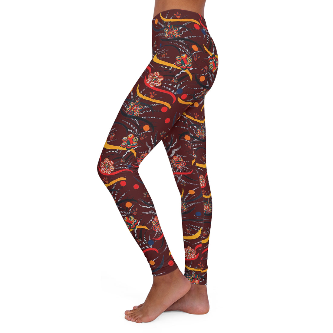 Marsala Wilderness Print Spandex Leggings
