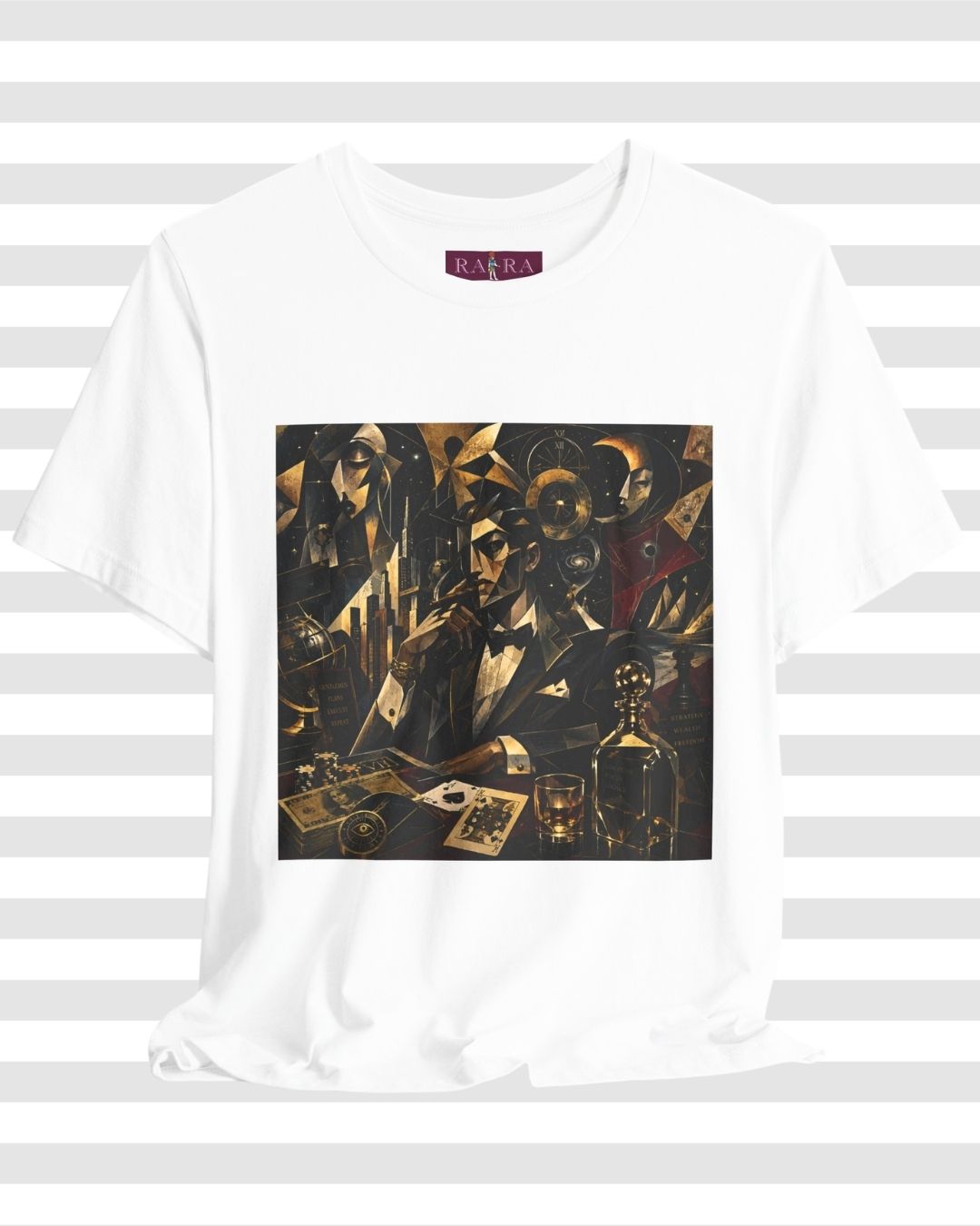 Aristocratic Ambition – Premium Cotton Cubist Graphic T-Shirt for Men