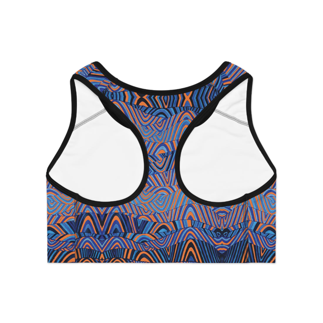 Peach Sonic (AOP) Racerback Sports Bra