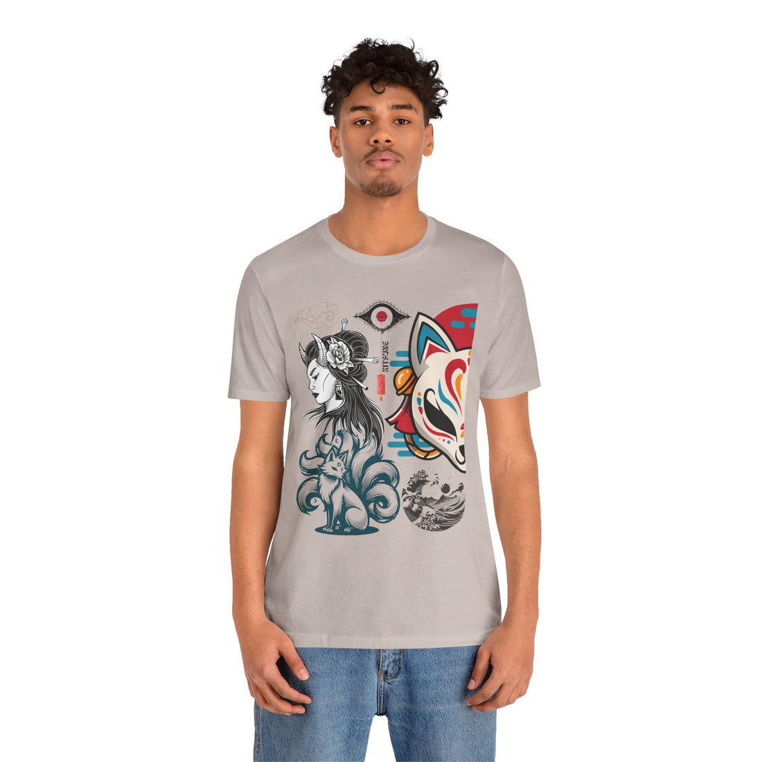 Japanese Kitsune Unisex Jersey Tee