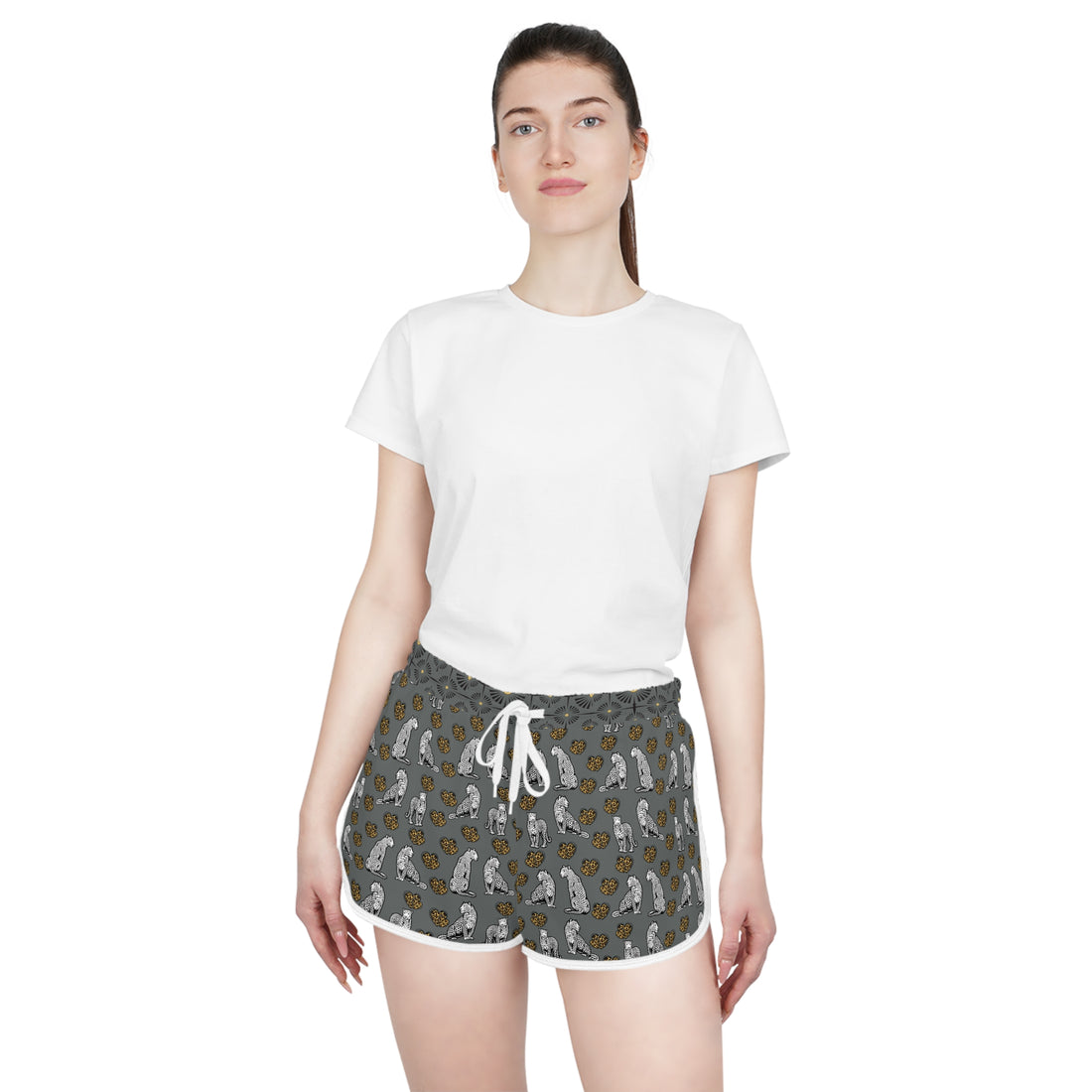 Ash Cheetah Hearts Relaxed Shorts