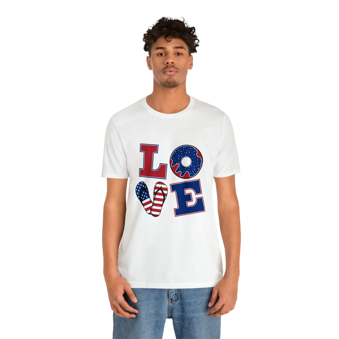 Unisex Jersey American Love Tee