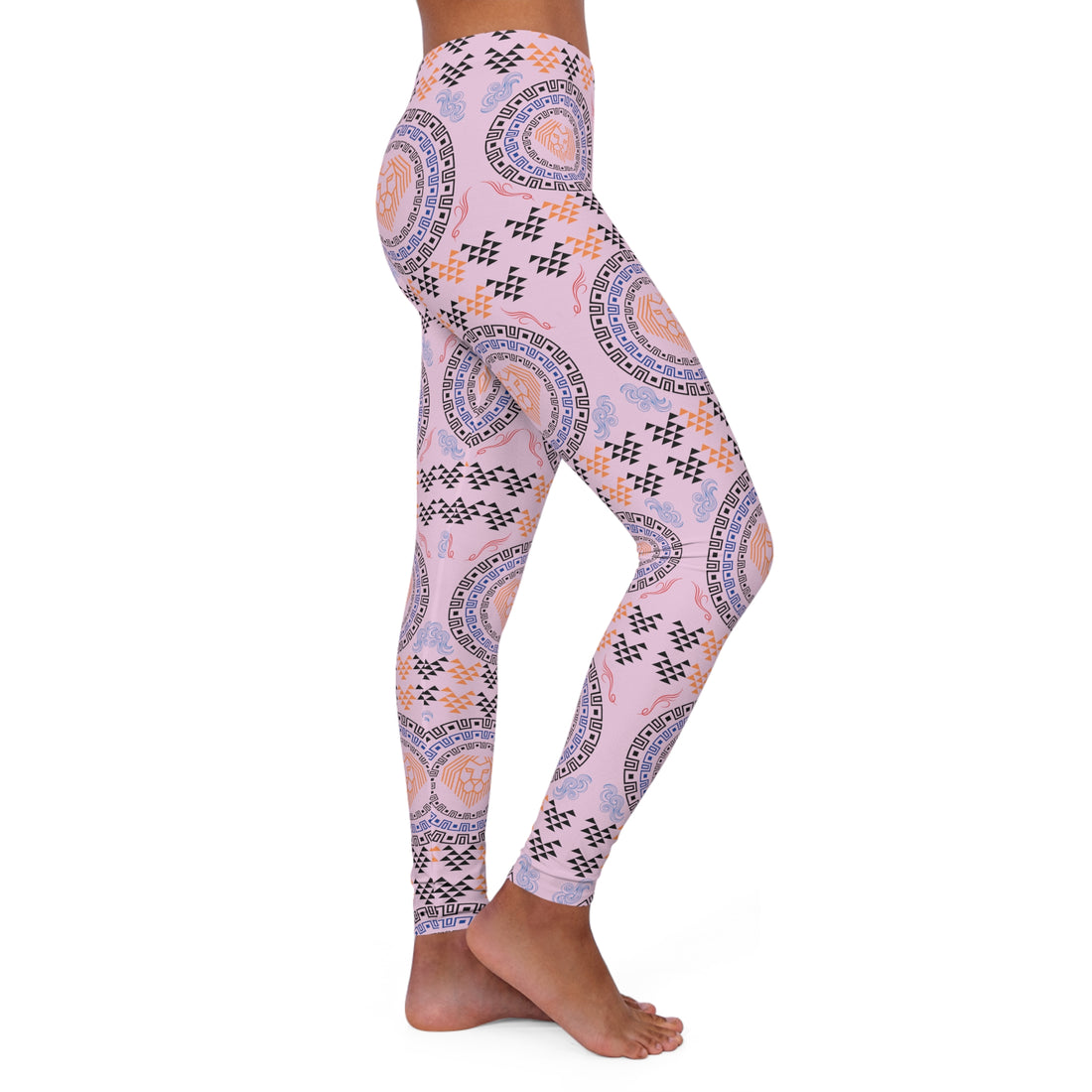 Lilac lion head Spandex Leggings