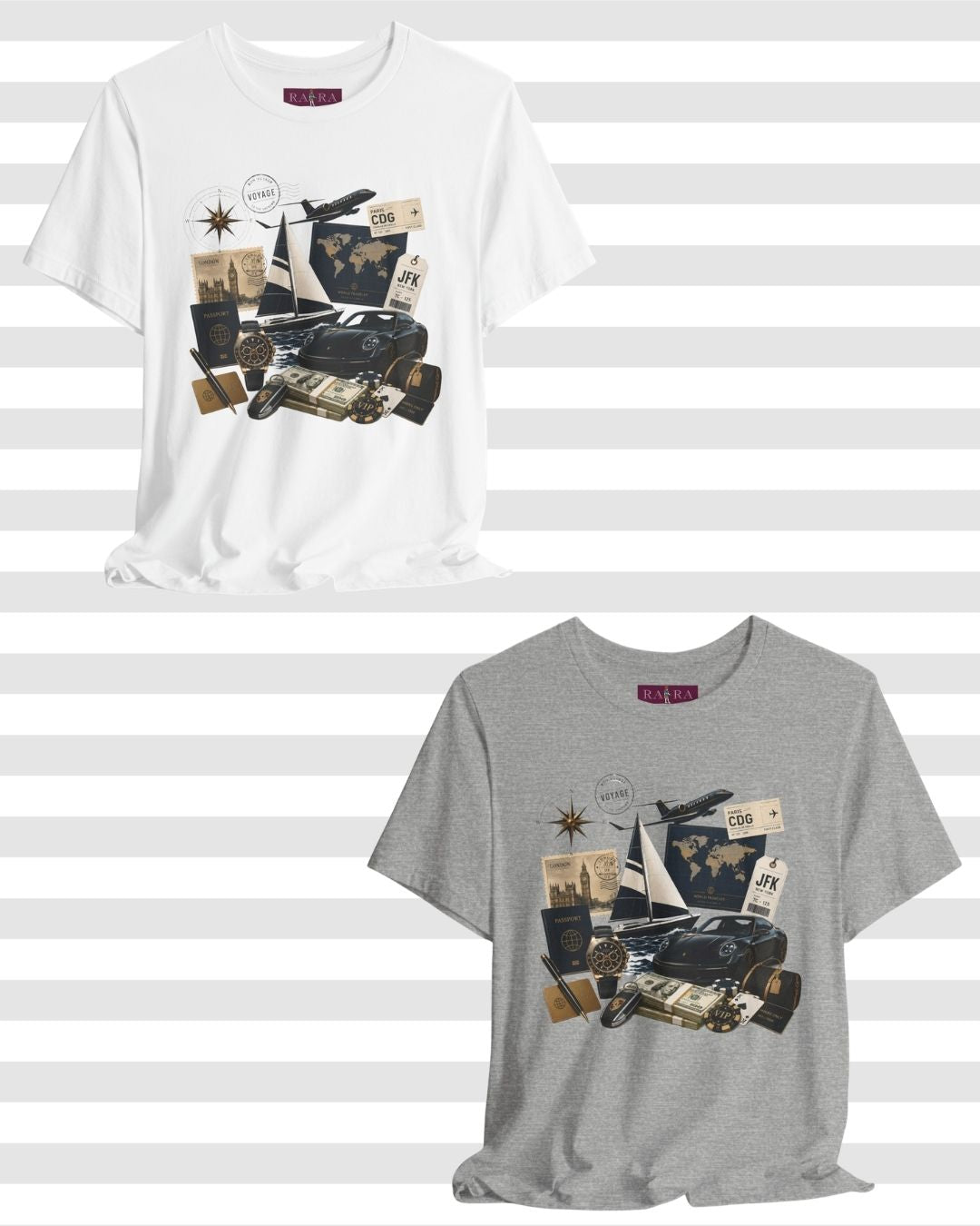 Travel & Luxury Premium Cotton Unisex Graphic T-Shirt