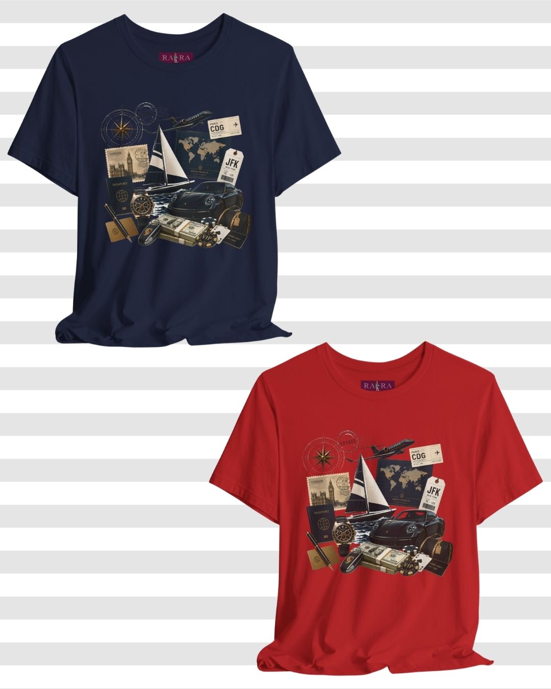 Travel & Luxury Premium Cotton Unisex Graphic T-Shirt