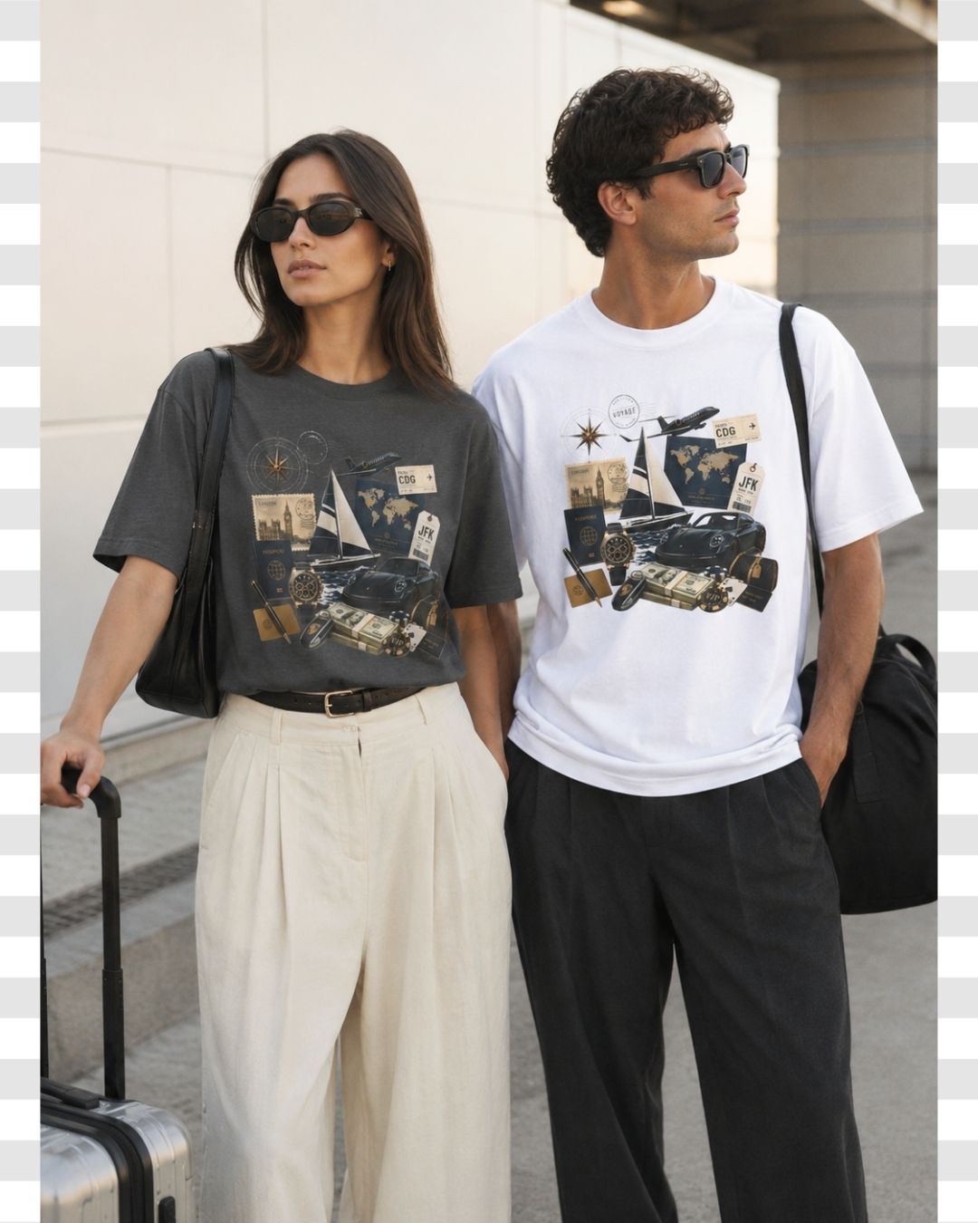 Travel & Luxury Premium Cotton Unisex Graphic T-Shirt