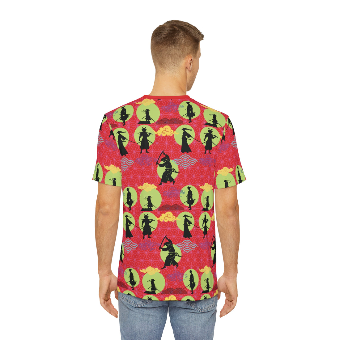 Red Samurai Men's Polyester Tee (AOP)