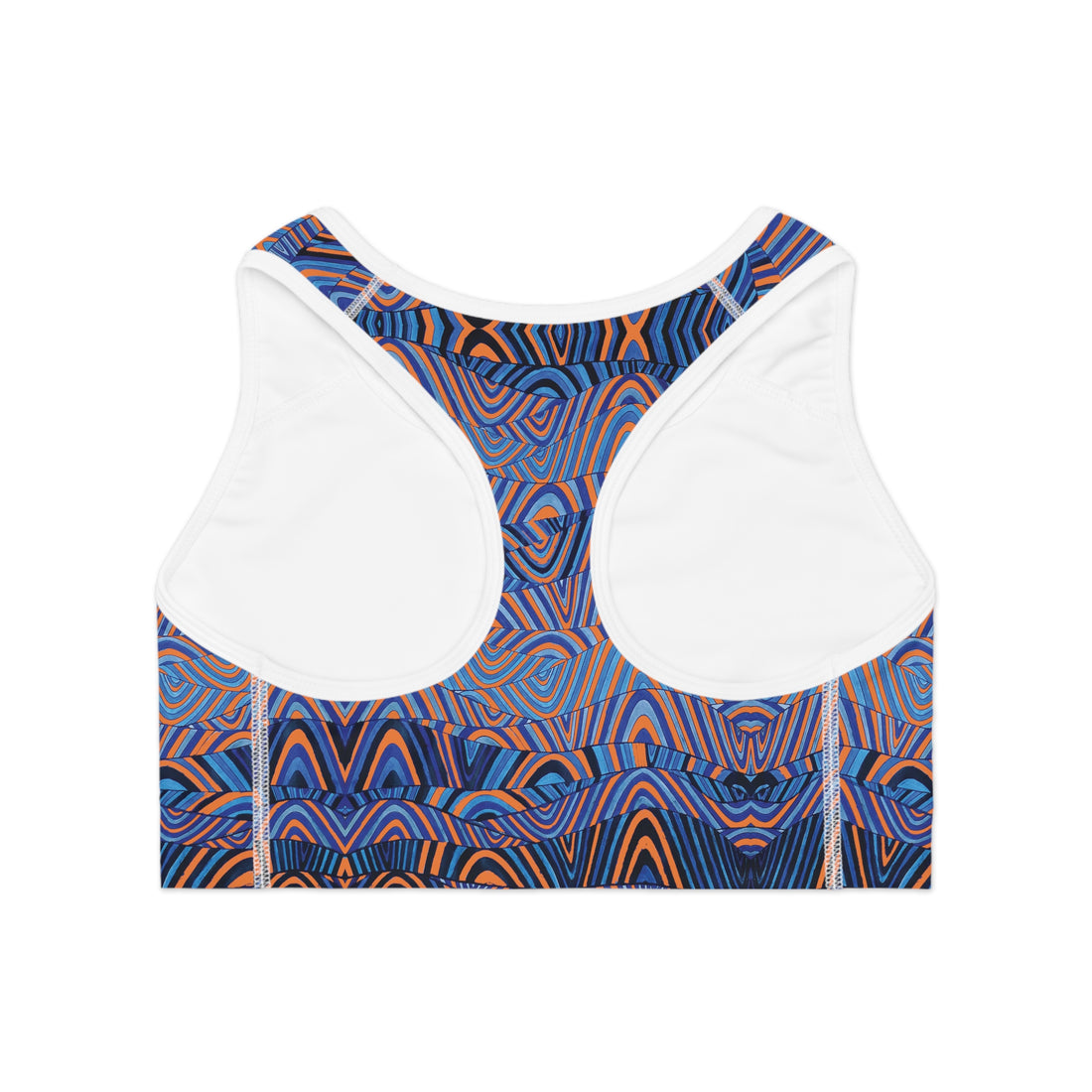 Peach Sonic (AOP) Racerback Sports Bra