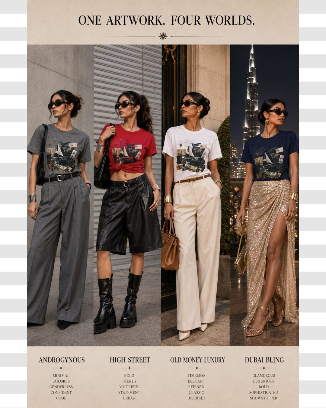 Travel & Luxury Premium Cotton Unisex Graphic T-Shirt