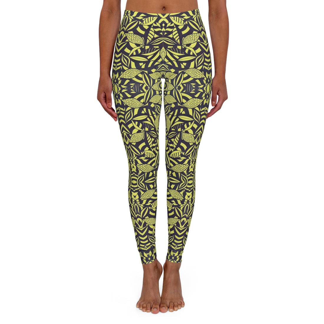 Canary Tropical Minimalist Spandex Leggings