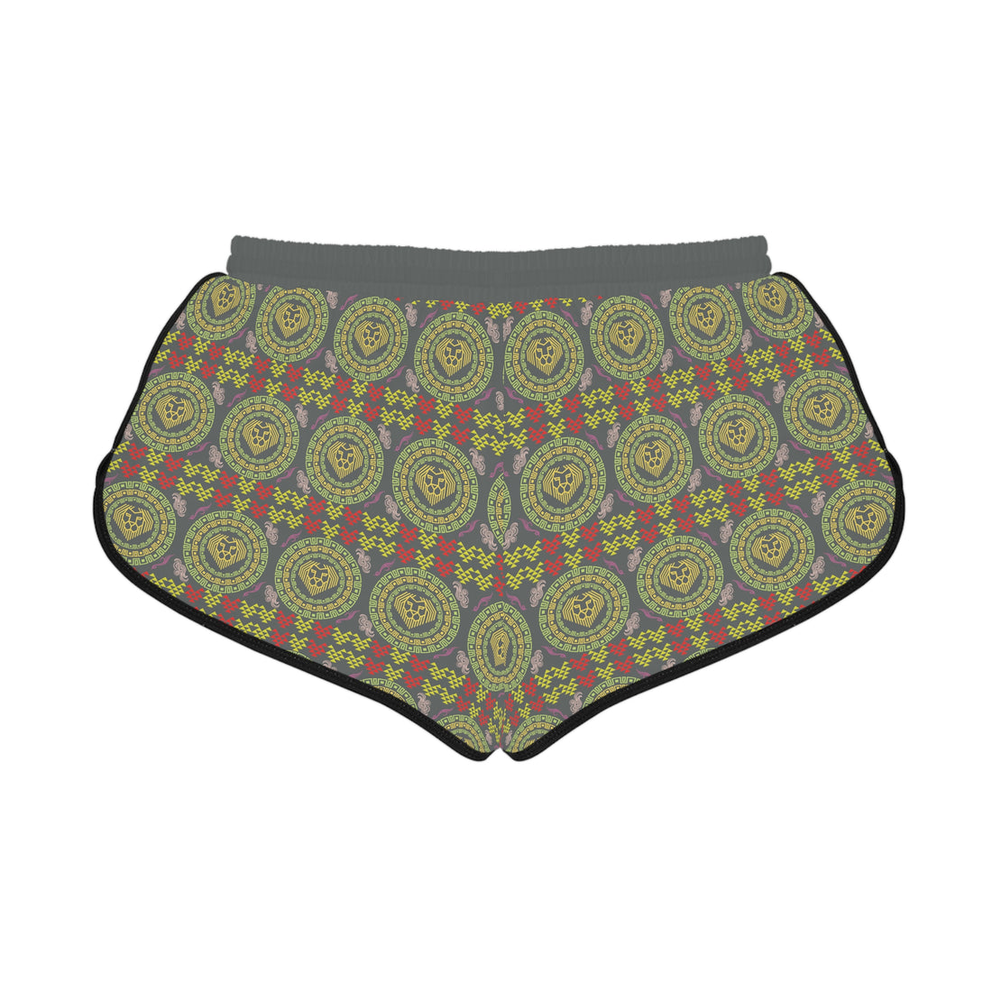 Ash Geo Lion Head Relaxed Gym Shorts