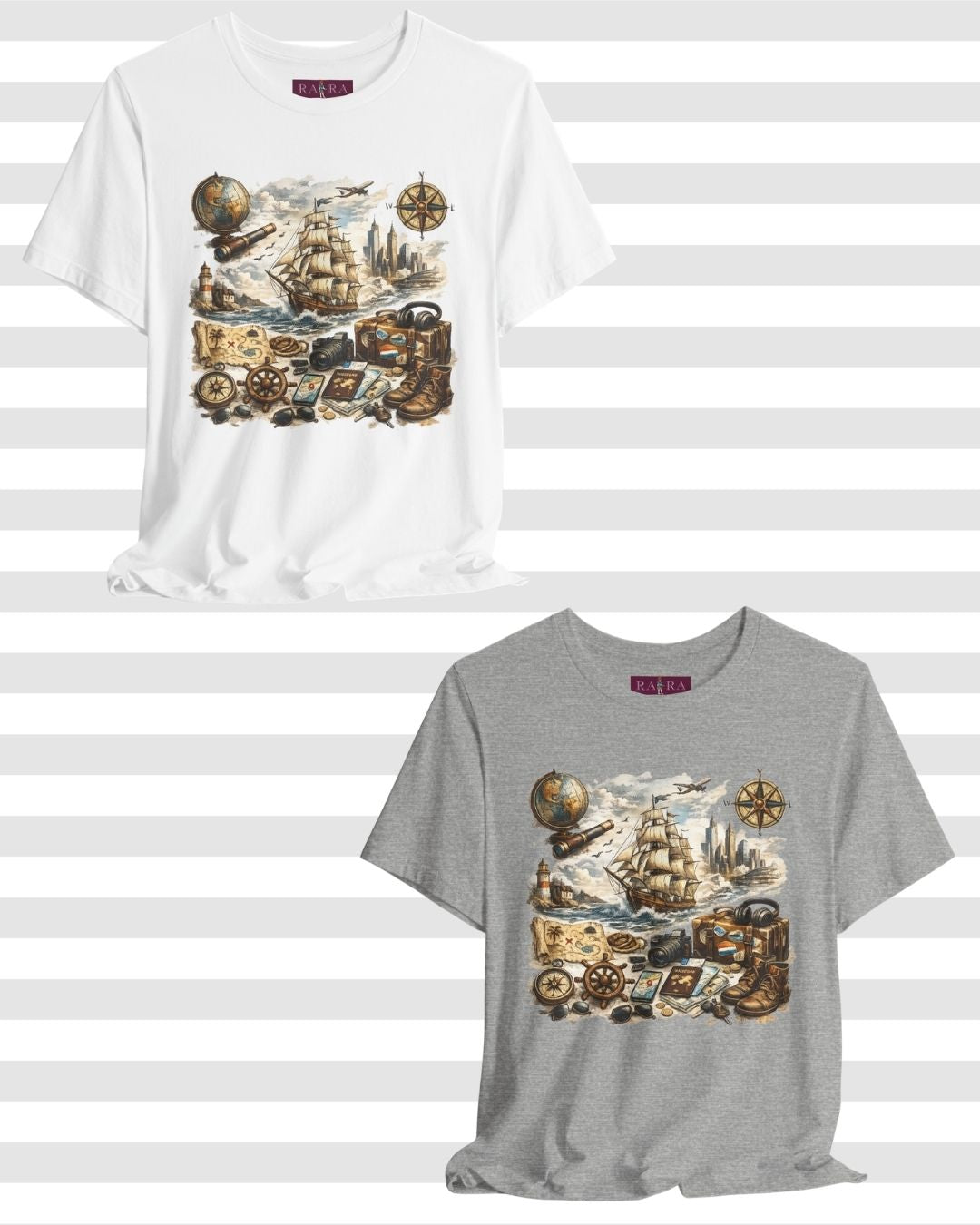 Rustic Voyager Unisex Cotton Tee with Travel and Adventure Aesthetic