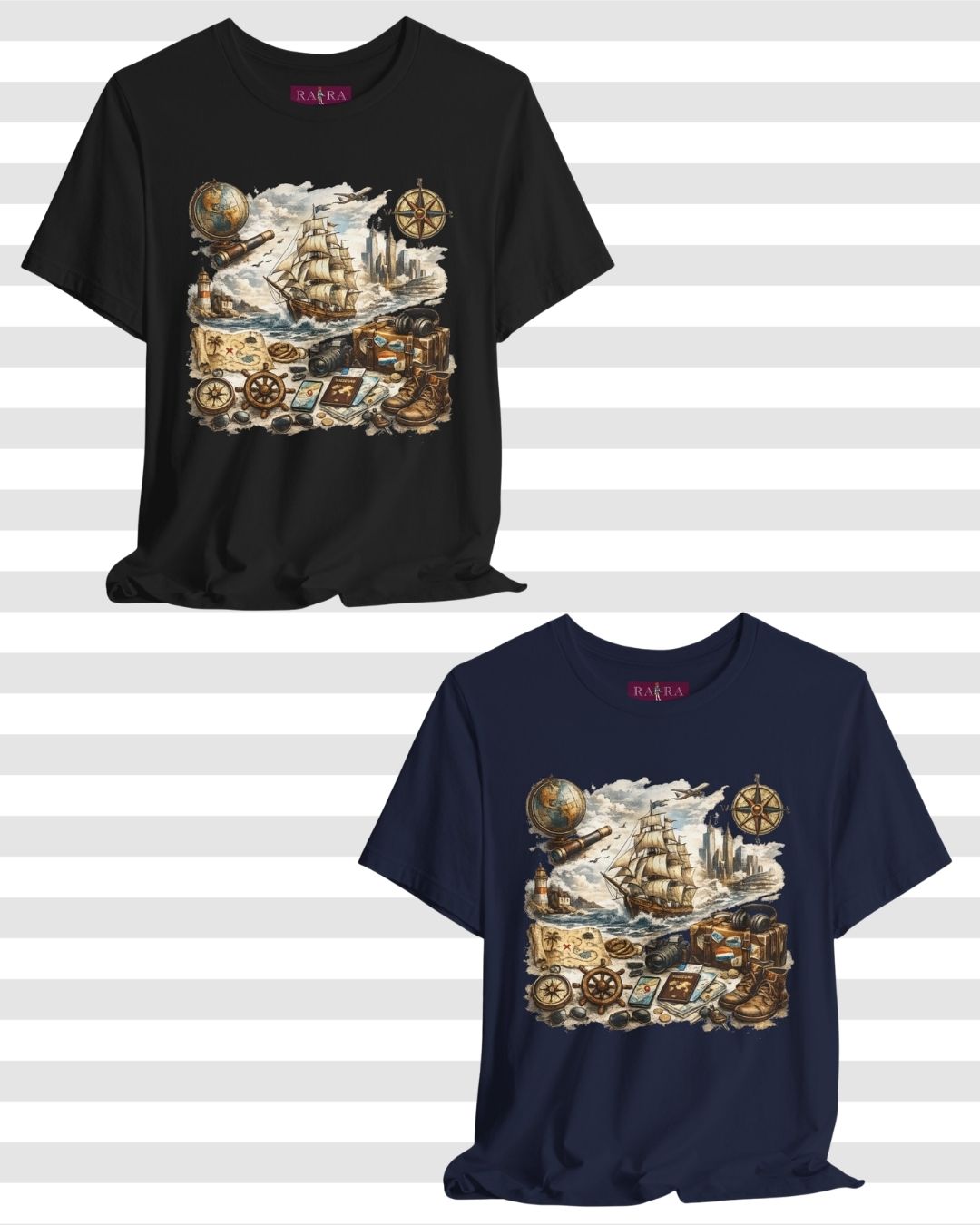 Rustic Voyager Unisex Cotton Tee with Travel and Adventure Aesthetic
