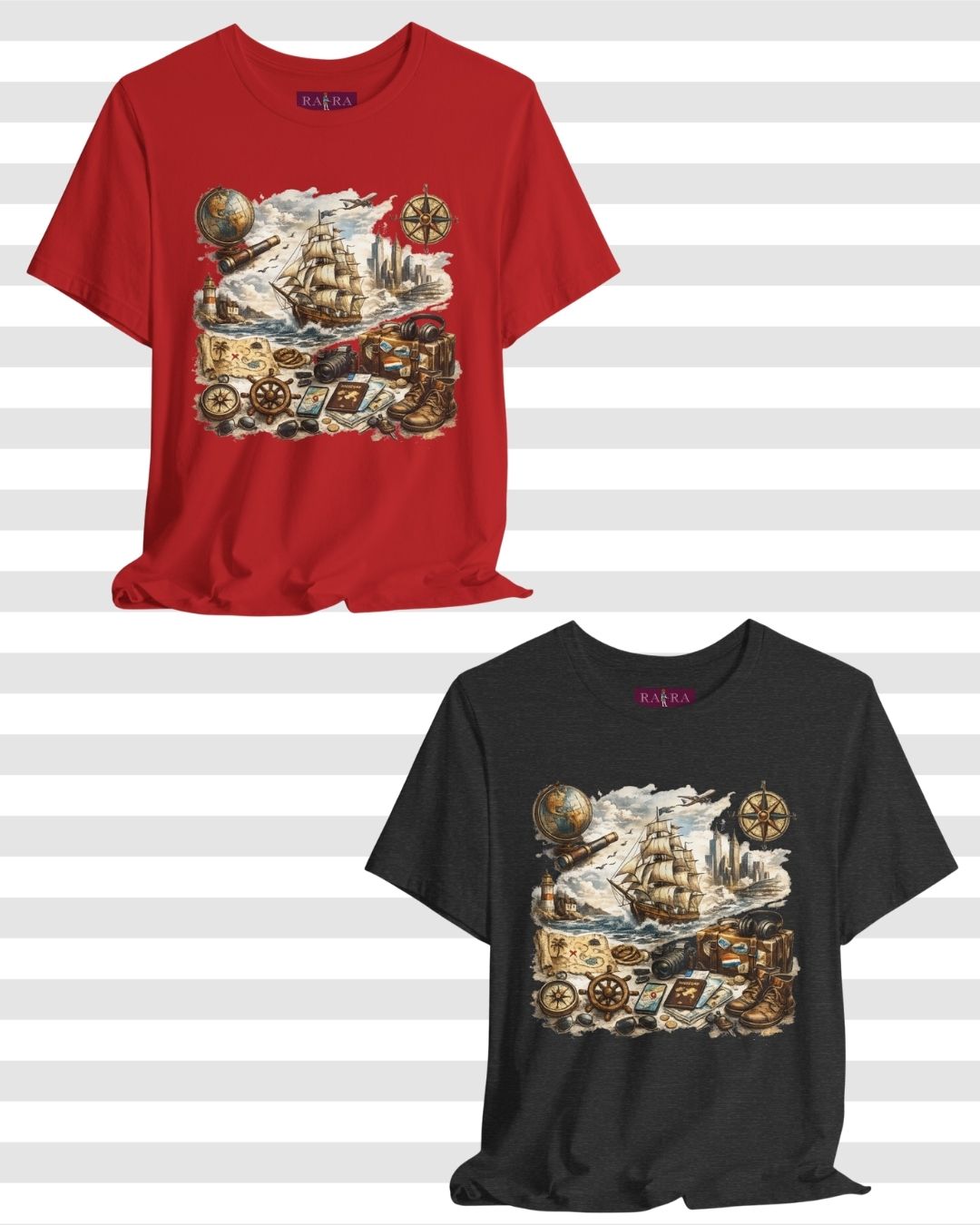 Rustic Voyager Unisex Cotton Tee with Travel and Adventure Aesthetic