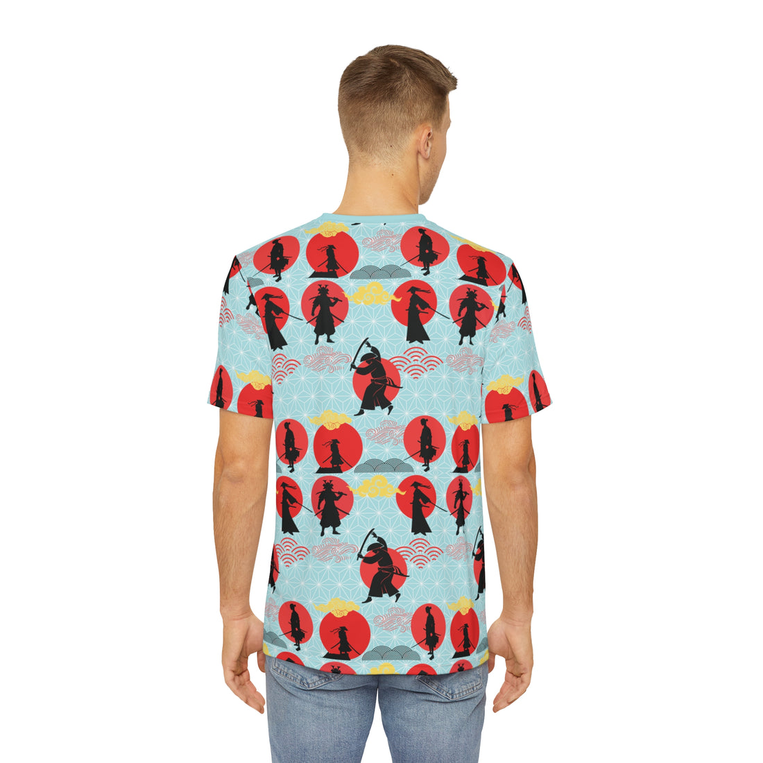 Icy Blue Samurai Men's Polyester Tee (AOP)