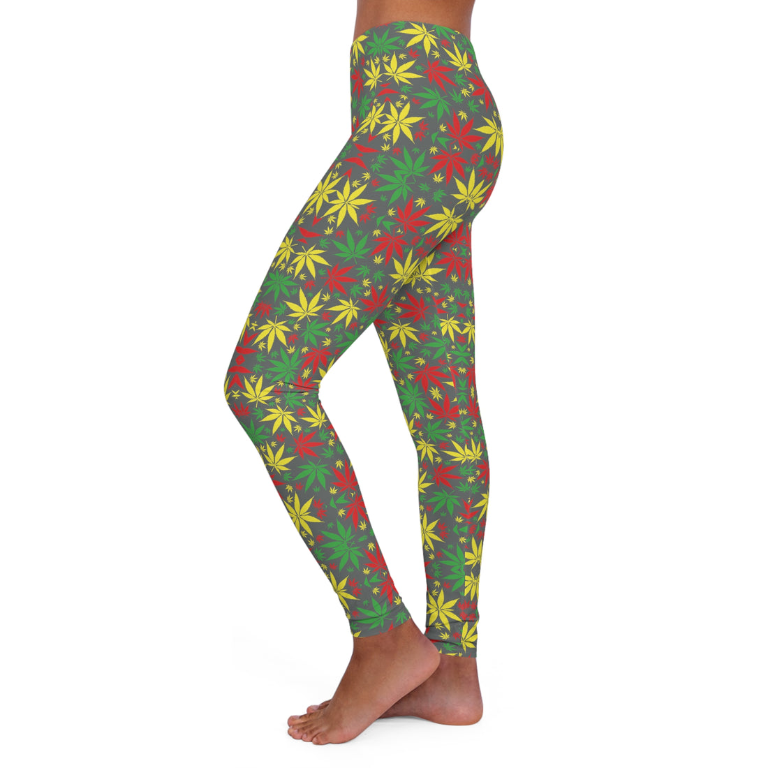 Ash Tropical Rasta Toned Spandex Leggings