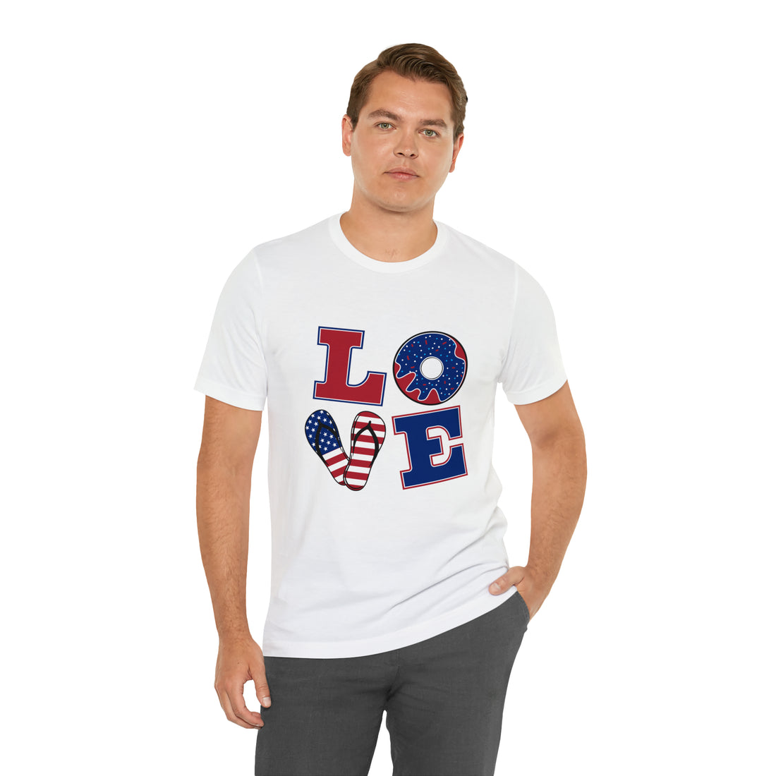 Unisex Jersey American Love Tee