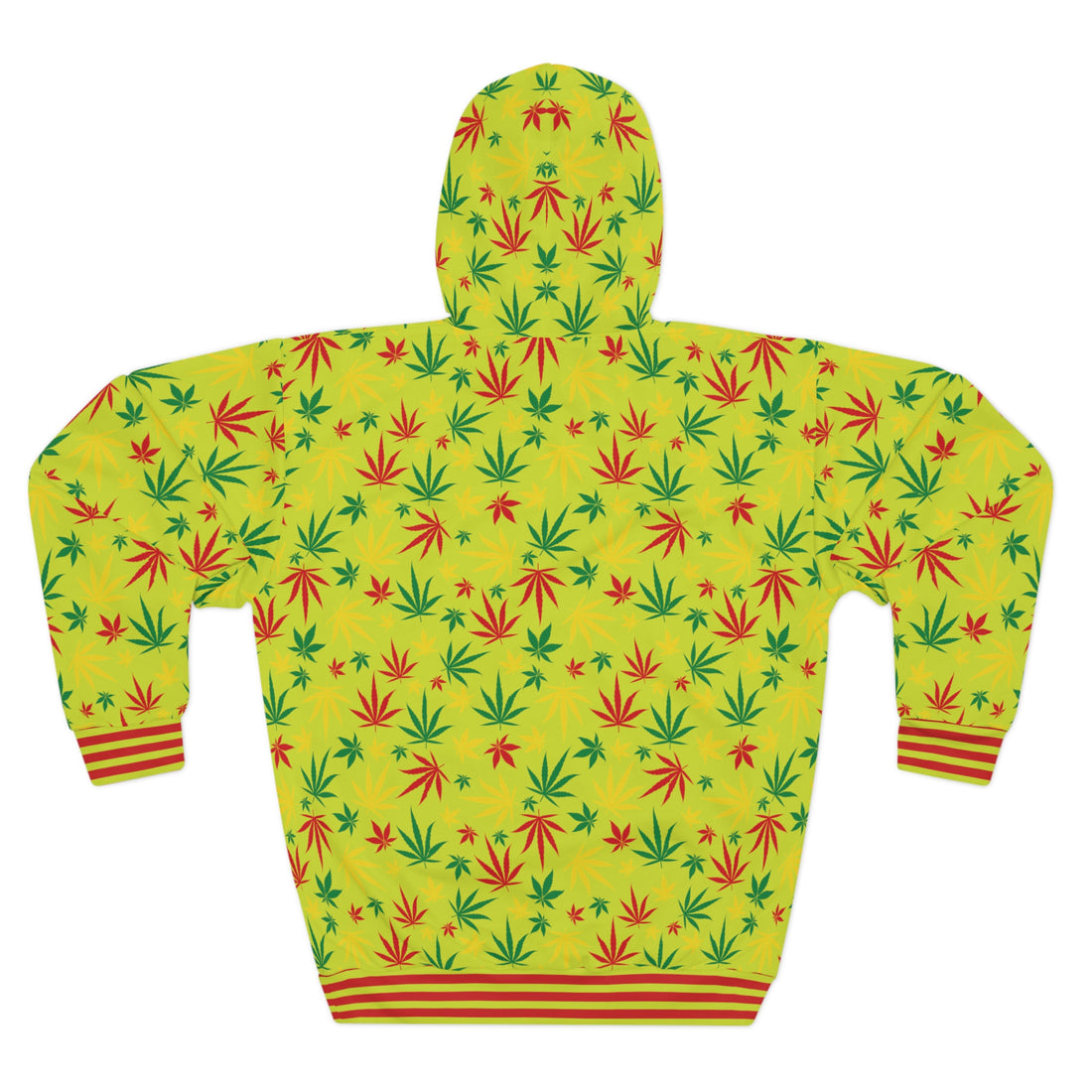 Lime Tropical Rasta Toned Pullover Hoodie