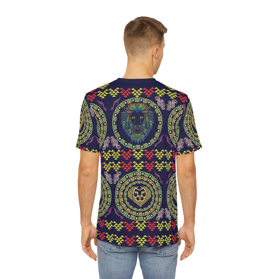 Ink Geo Lion Head Polyester Tee (AOP)