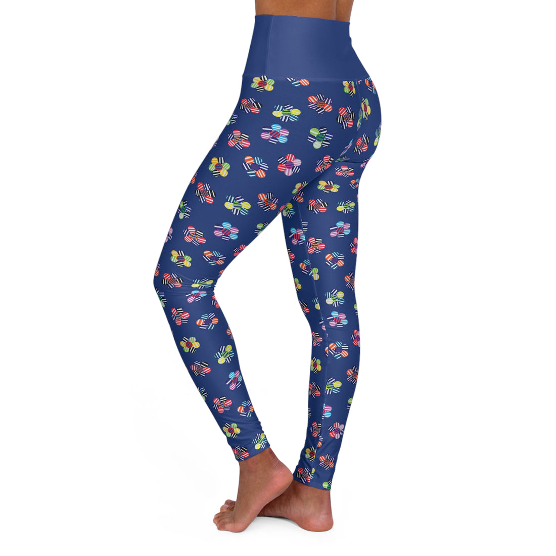 Blue Candy Floral Sports Bra & Yoga Leggings Bundle