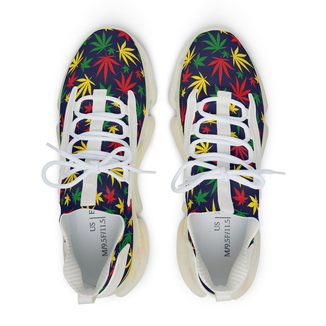 Ink Tropical Rasta Toned Men's Mesh Knit Sneakers