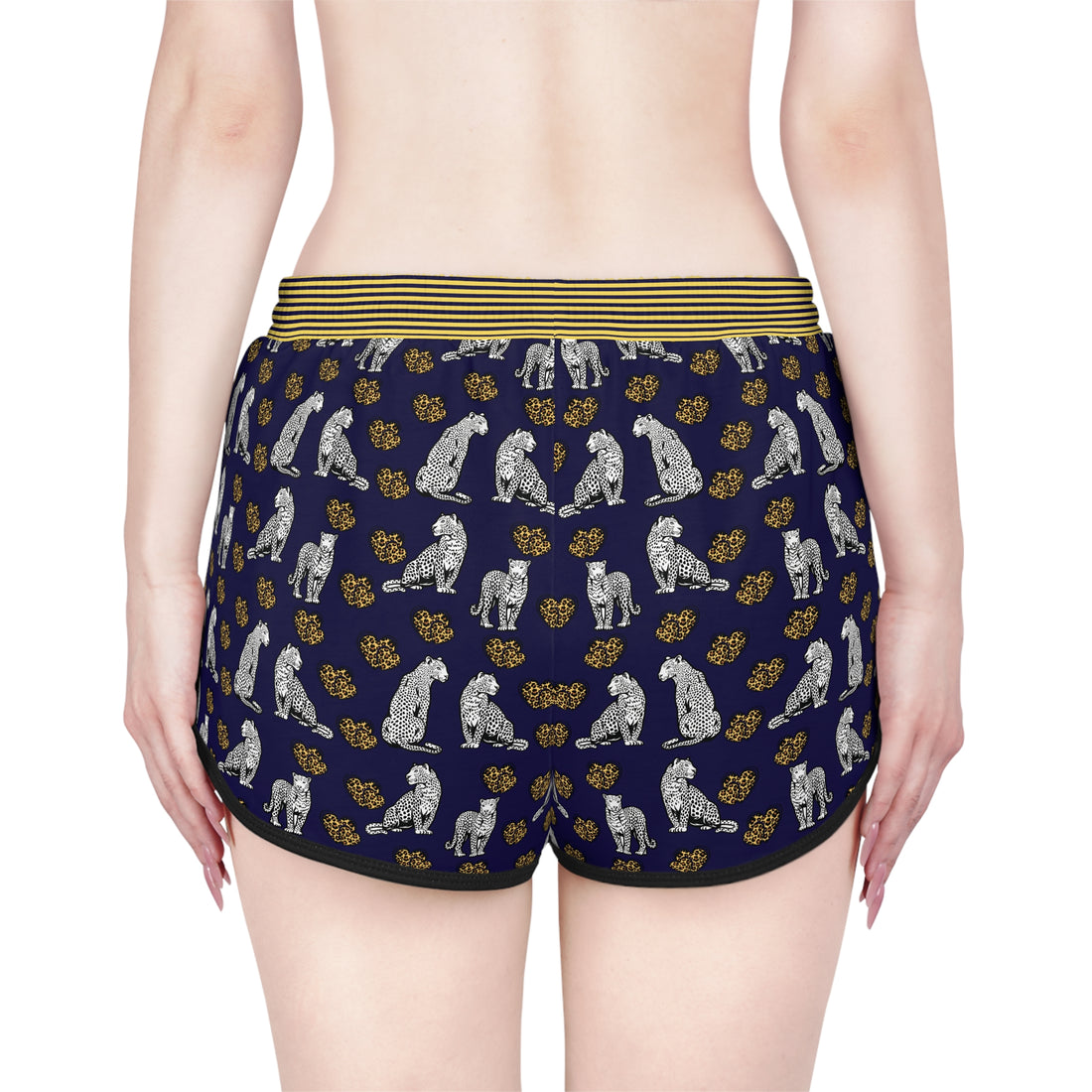 Ink Cheetah Hearts Relaxed Shorts