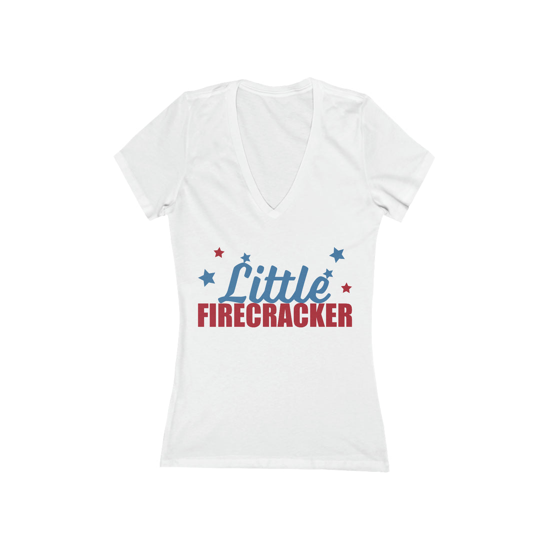 Women's Jersey Fire Cracker V-Neck Tee