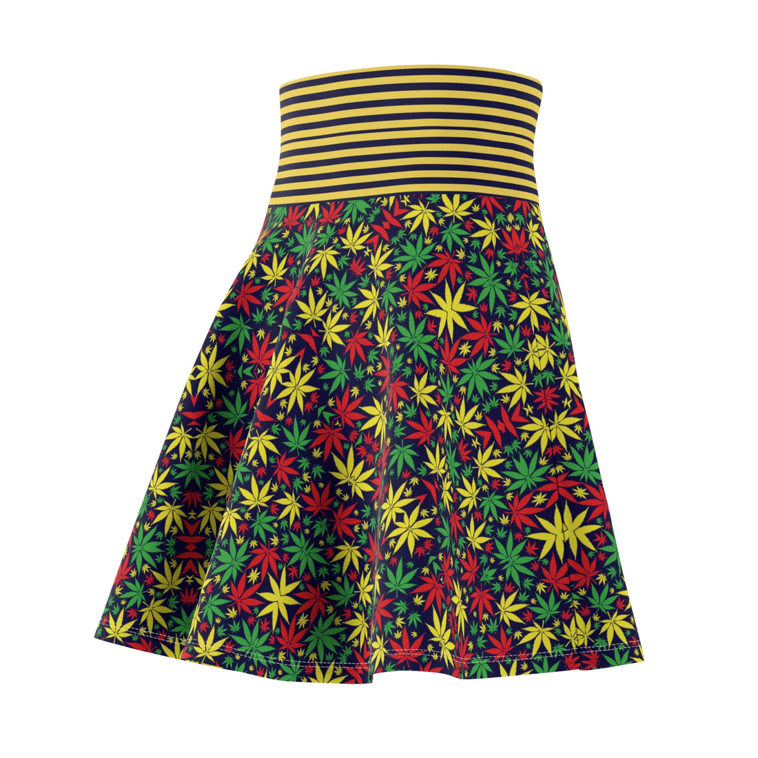 Ink Tropical Rasta Toned Skater Skirt