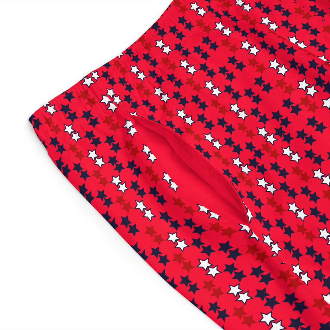 Red Star Print Men's Board Shorts (AOP)